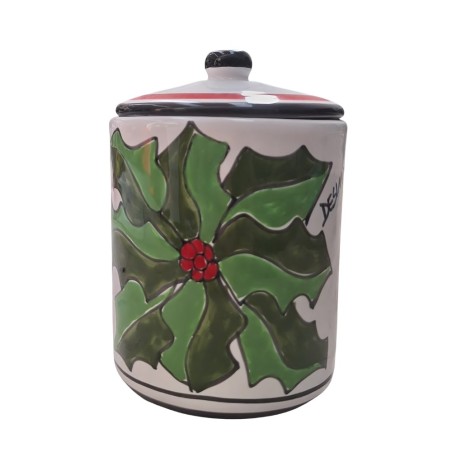 Handmade sicilian ceramic container with lid Holly de simone pottery Handmade sicilian ceramic container with lid Holly de simone pottery